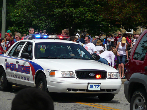 police in the parade