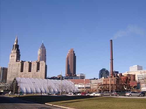 downtown Cleveland from West 3rd Street