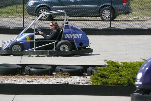 Jessica at the go carts