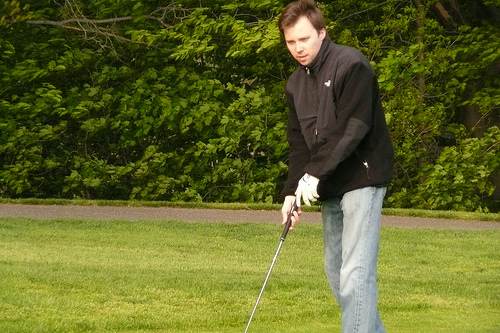 Rob golfing