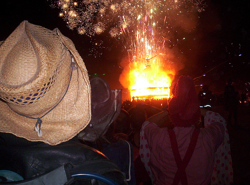 The Man burns at Burning Man 2005