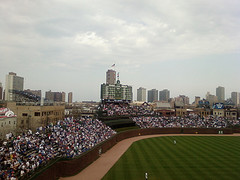 Wrigley Field from left-field upper deck