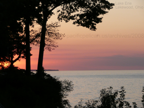 Lake Erie at sunset, Lakewood, Ohio, 2008 photo